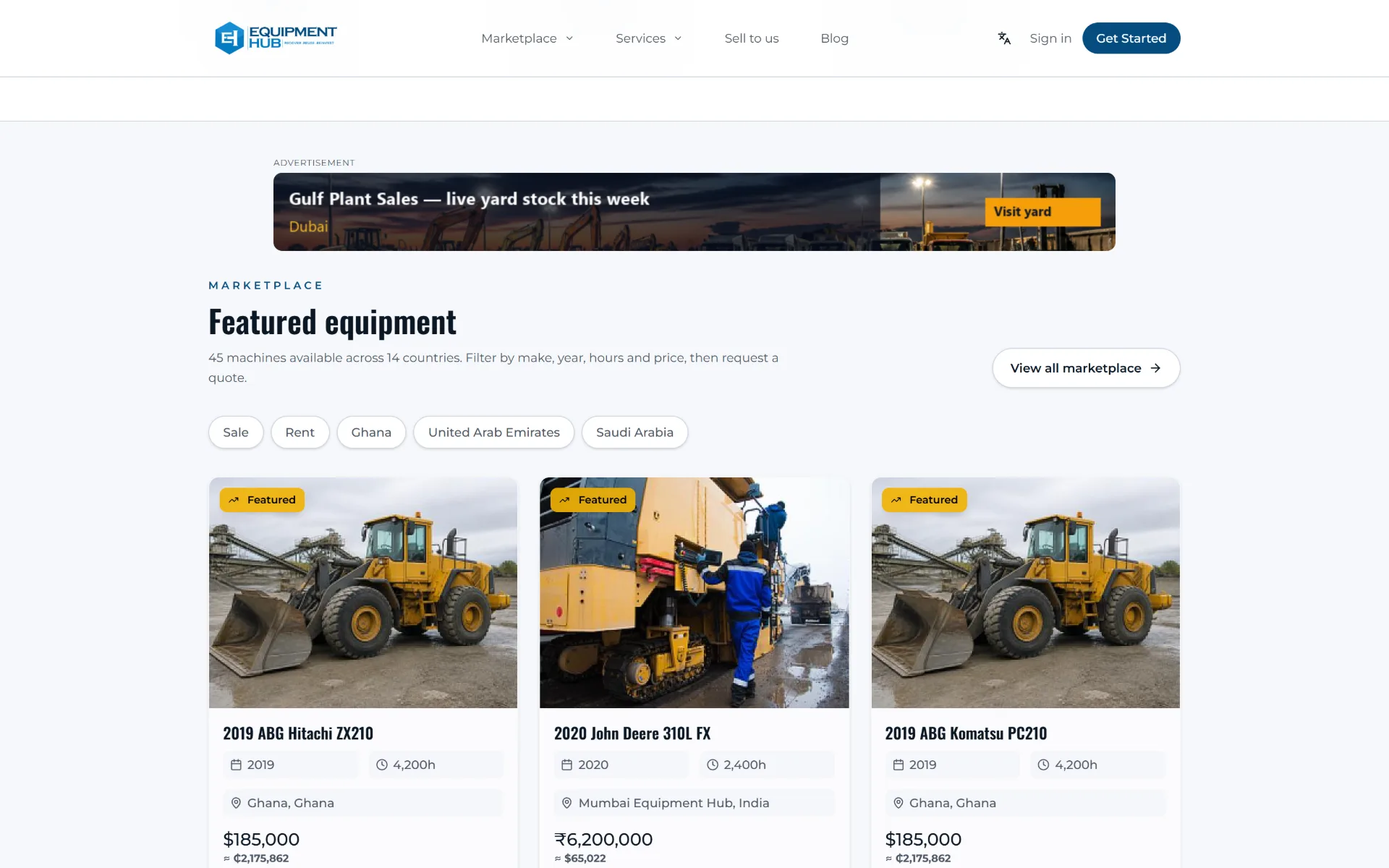 Homepage leaderboard running on Equipment Hub